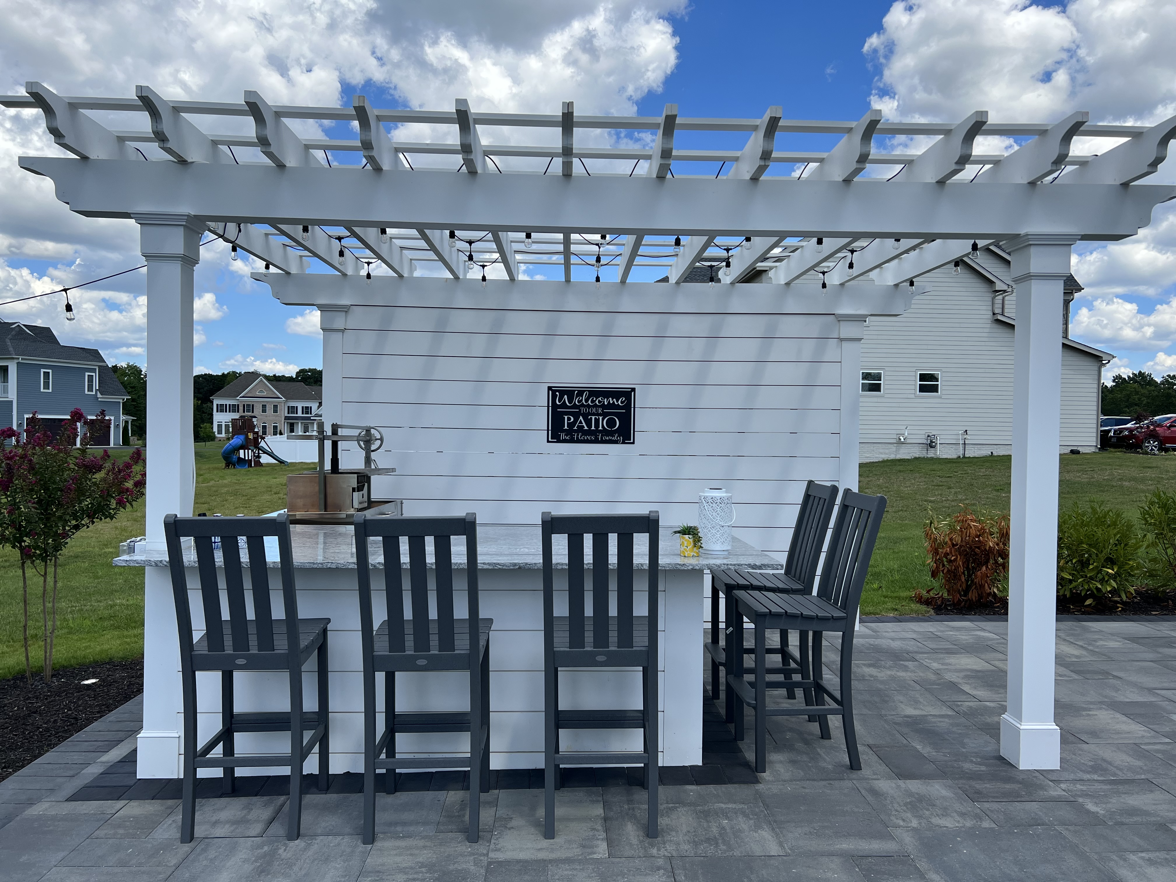 Outdoor kitchen real project — Blue Lightning Decks & Patios